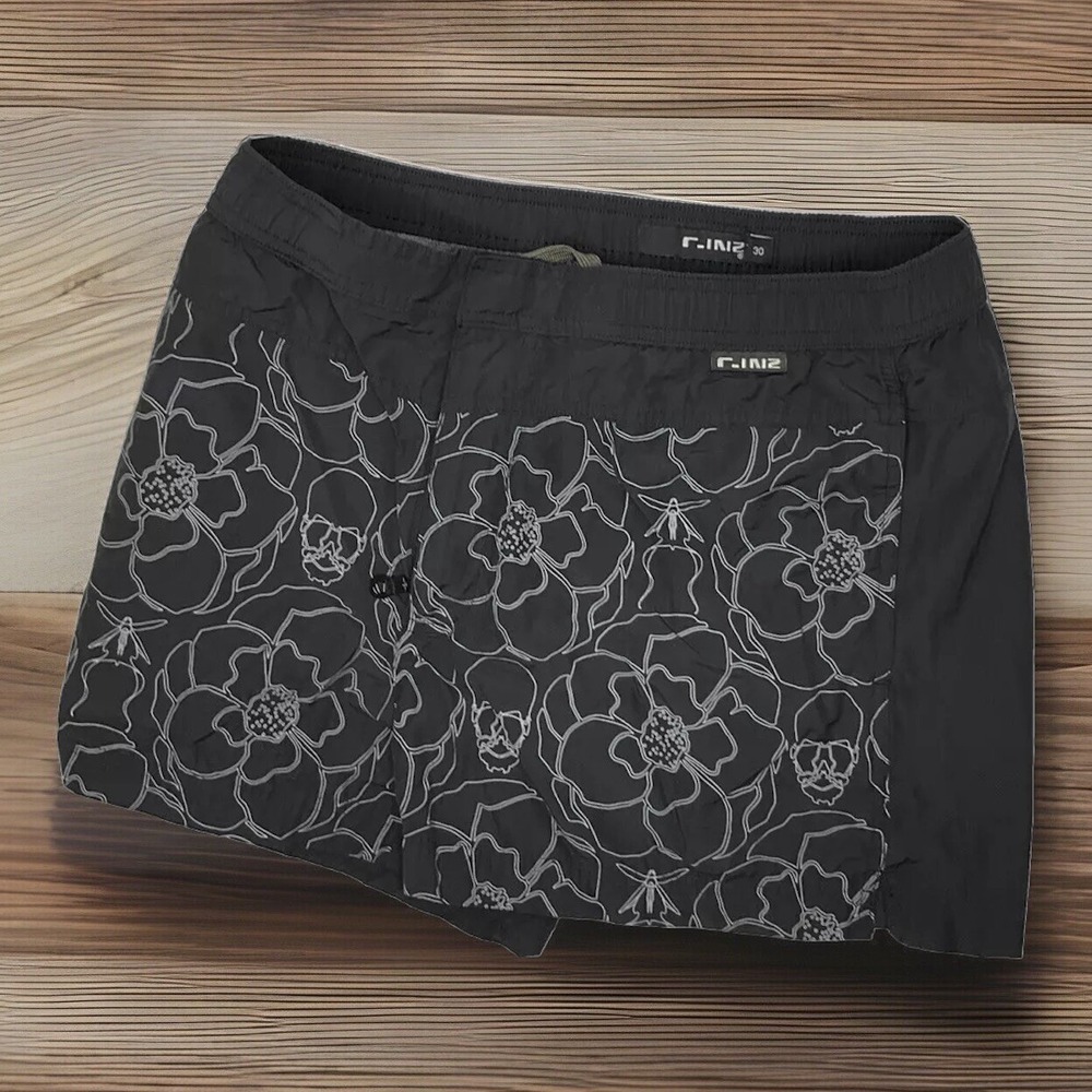 C-IN2 Swim Shorts Lined‎ Printed Pockets 2'' Cotton Nylon Zip Men Sz 30